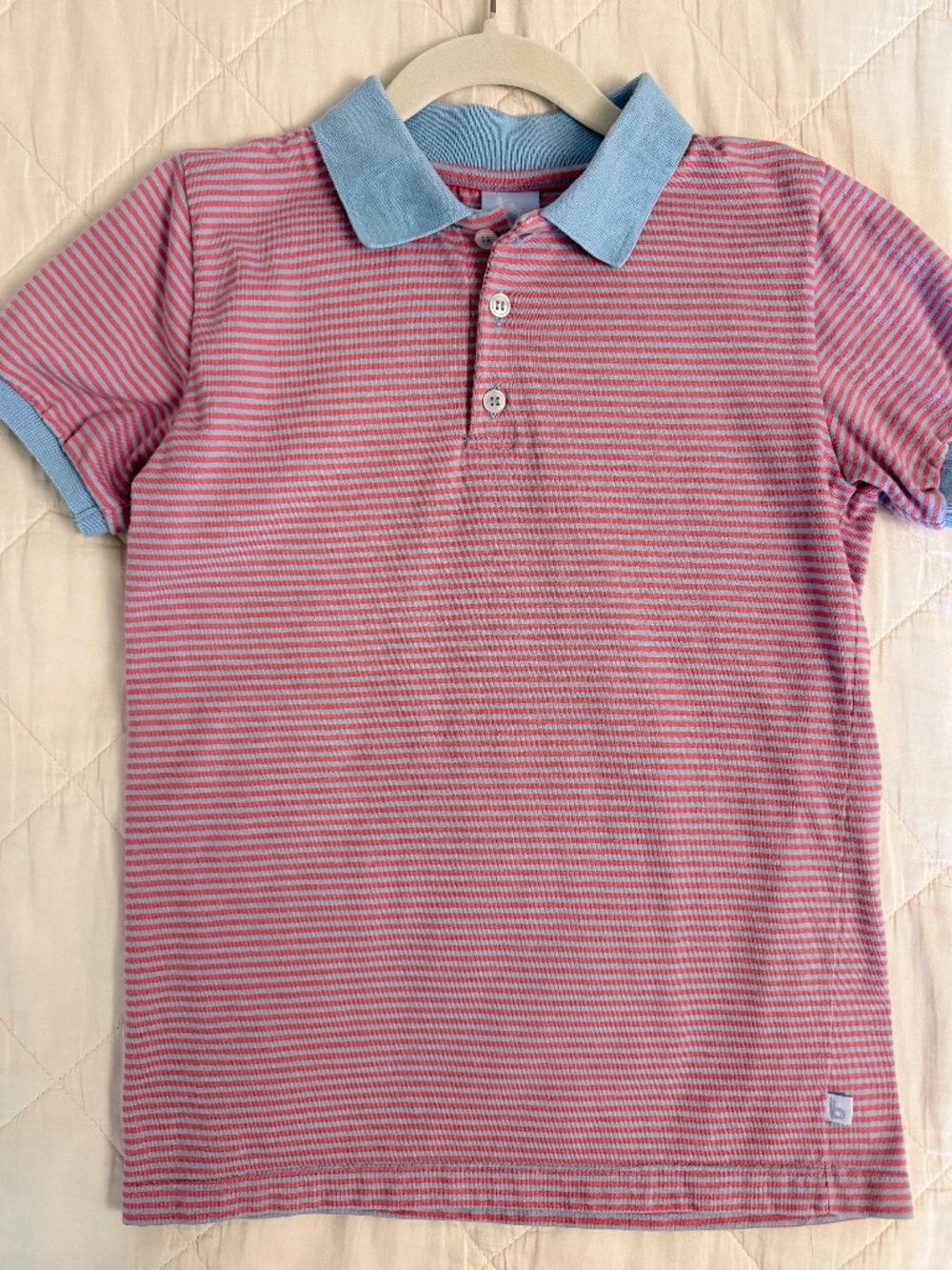 Bella bliss boys size 10 short sleeve polo